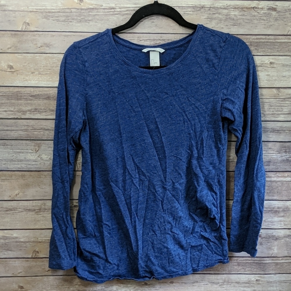 ☀️H&M Maternity Long Sleeve Blue Lightweight Shirt